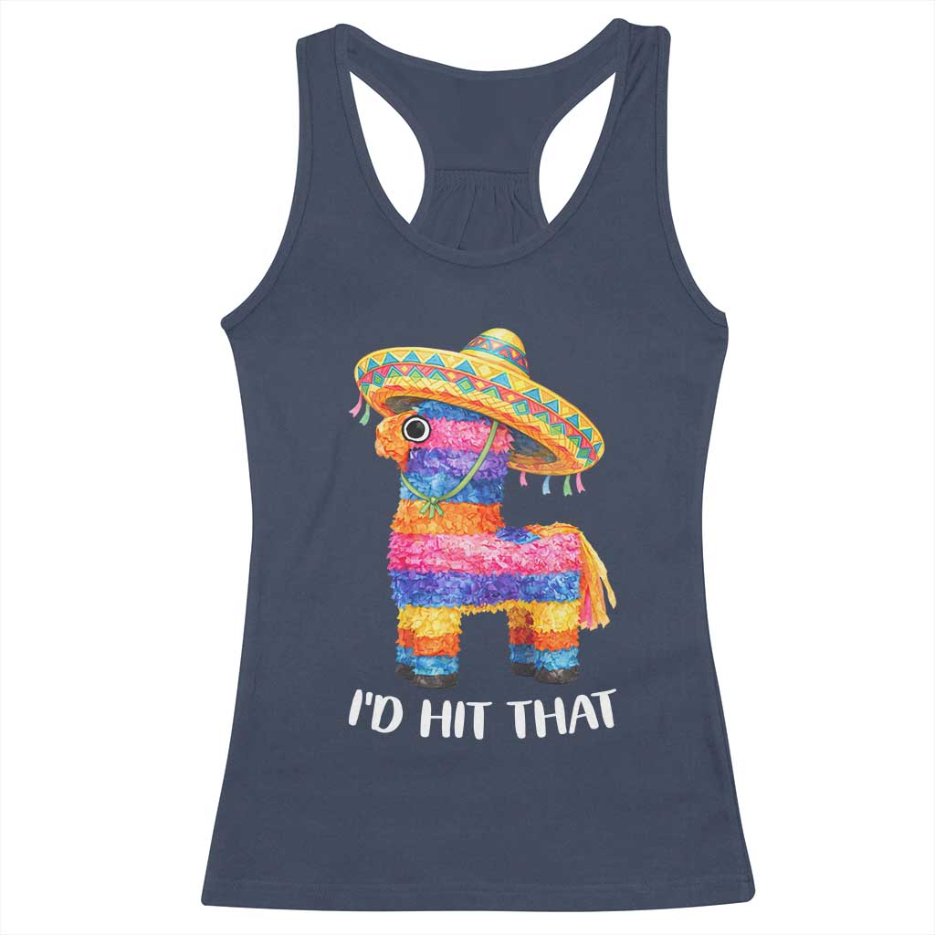 Funny Rainbow Pinata Sombrero Racerback Tank Top Id Hit That