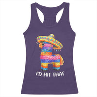Funny Rainbow Pinata Sombrero Racerback Tank Top Id Hit That