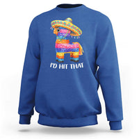 Funny Rainbow Pinata Sombrero Sweatshirt Id Hit That