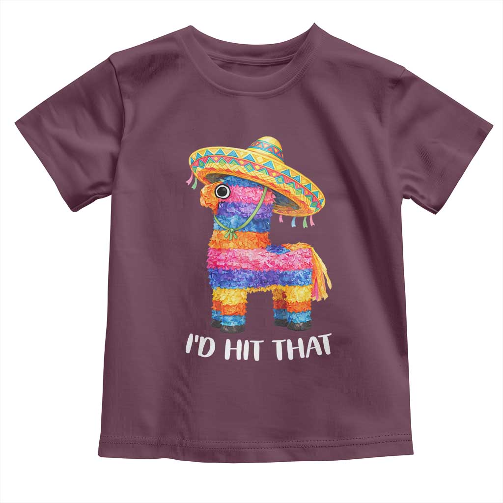 Funny Rainbow Pinata Sombrero Toddler T Shirt Id Hit That