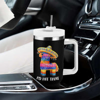 Funny Rainbow Pinata Sombrero Tumbler With Handle Id Hit That