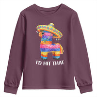 Funny Rainbow Pinata Sombrero Youth Sweatshirt Id Hit That