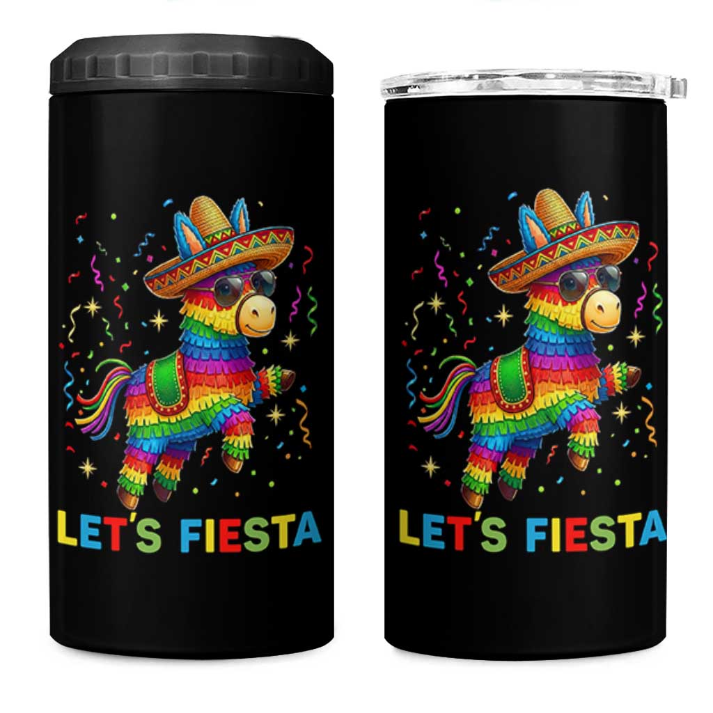 Mexican Fiesta Pinata 4 in 1 Can Cooler Tumbler Funny Cinco De Mayo