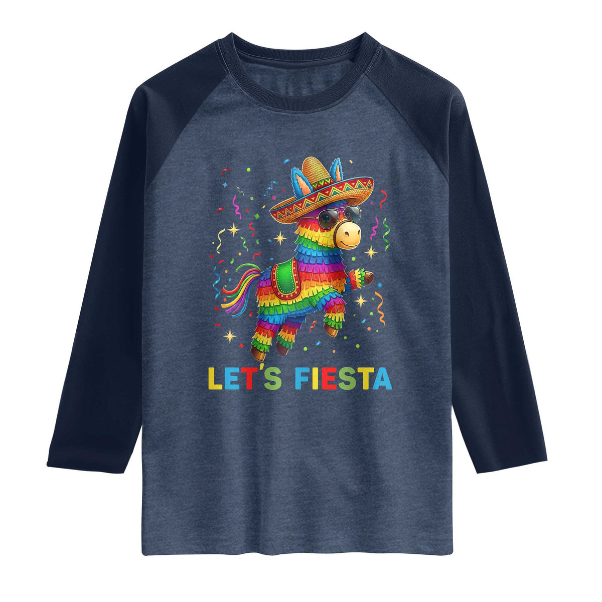 Mexican Fiesta Pinata Raglan Shirt Funny Cinco De Mayo