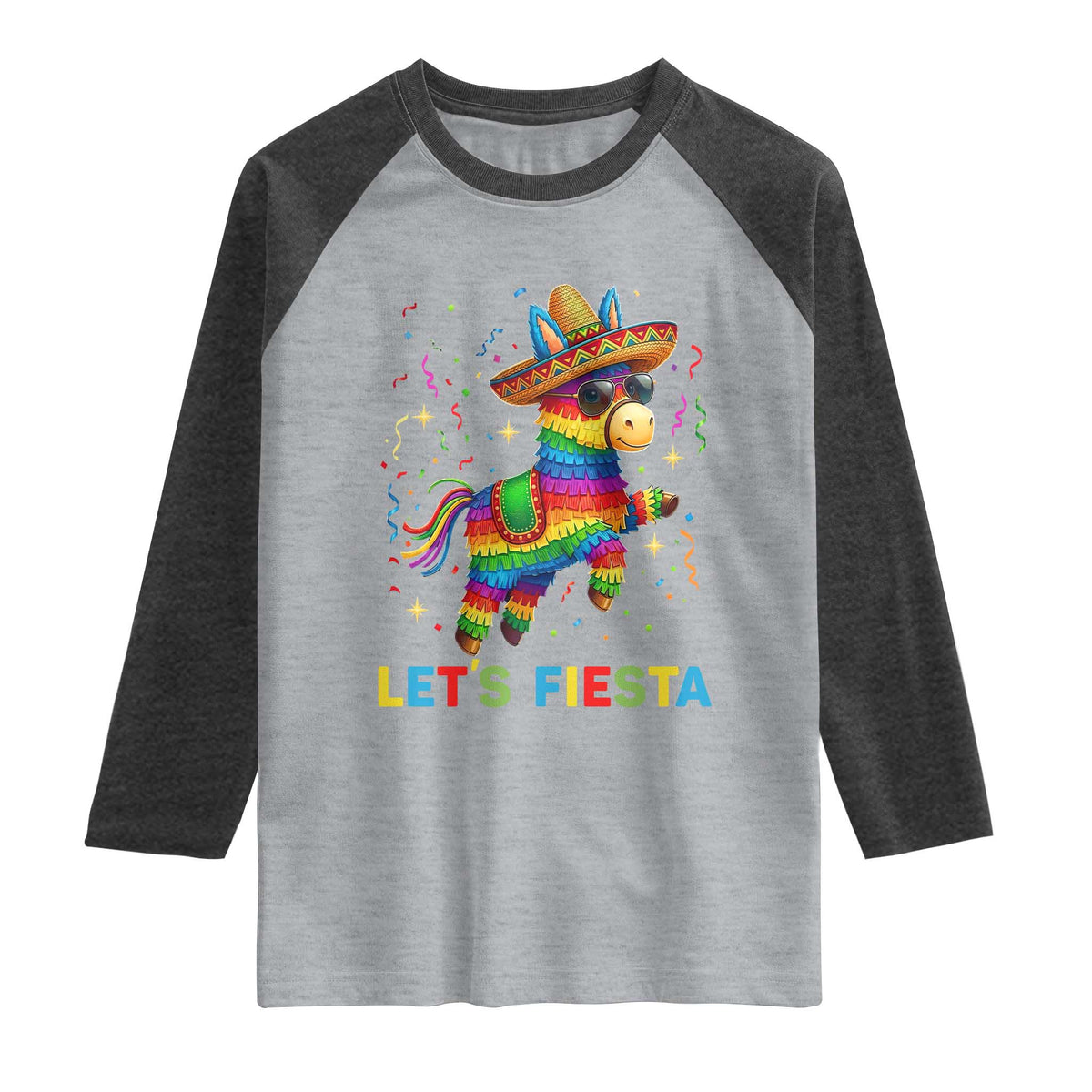 Mexican Fiesta Pinata Raglan Shirt Funny Cinco De Mayo
