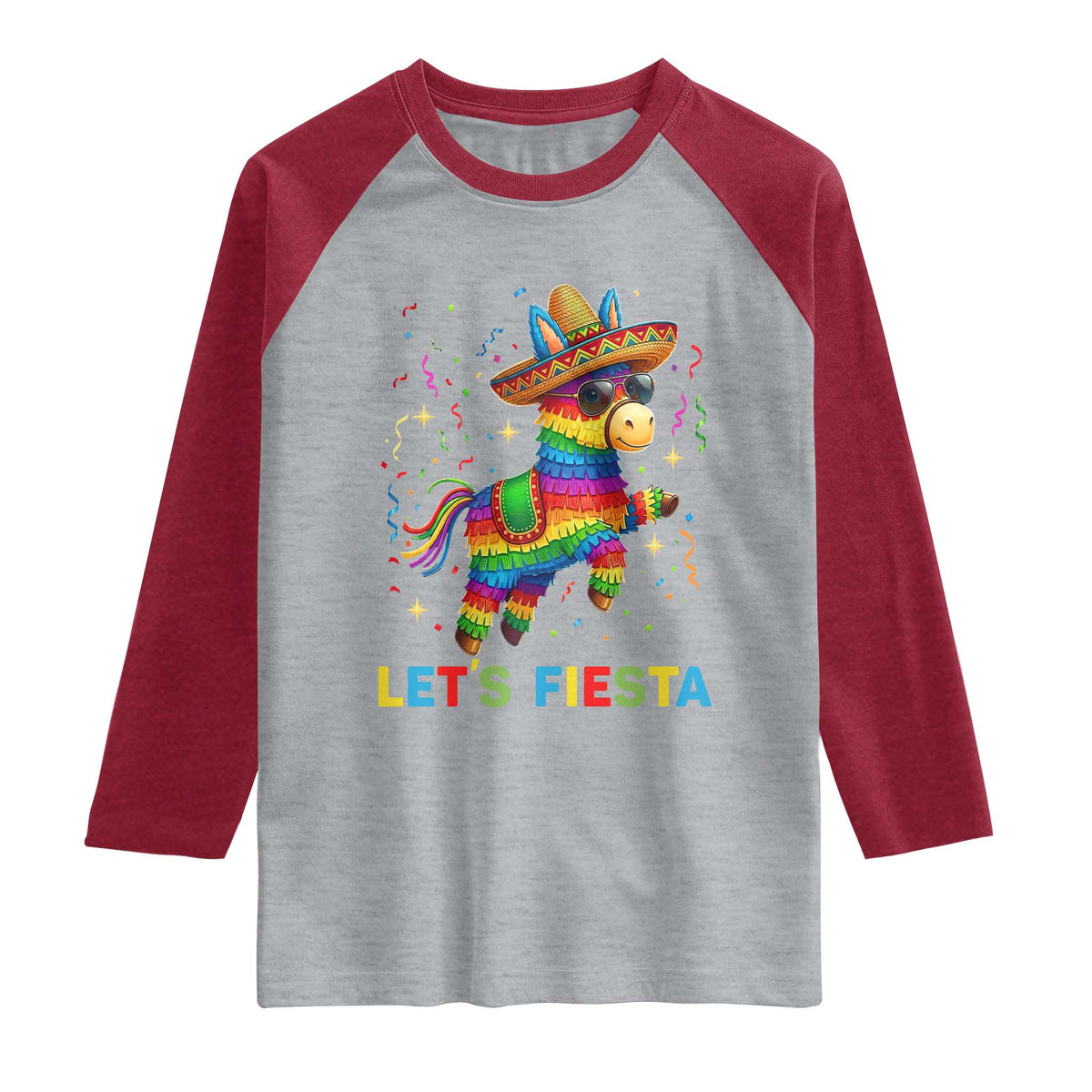 Mexican Fiesta Pinata Raglan Shirt Funny Cinco De Mayo