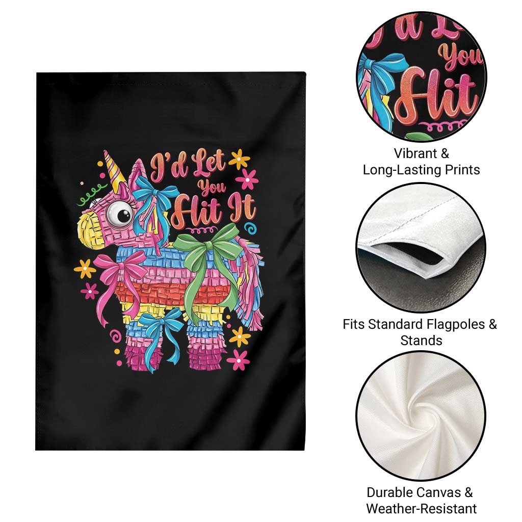 Funny Cinco De Mayo Pinata Garden Flag Id Let You Hit It