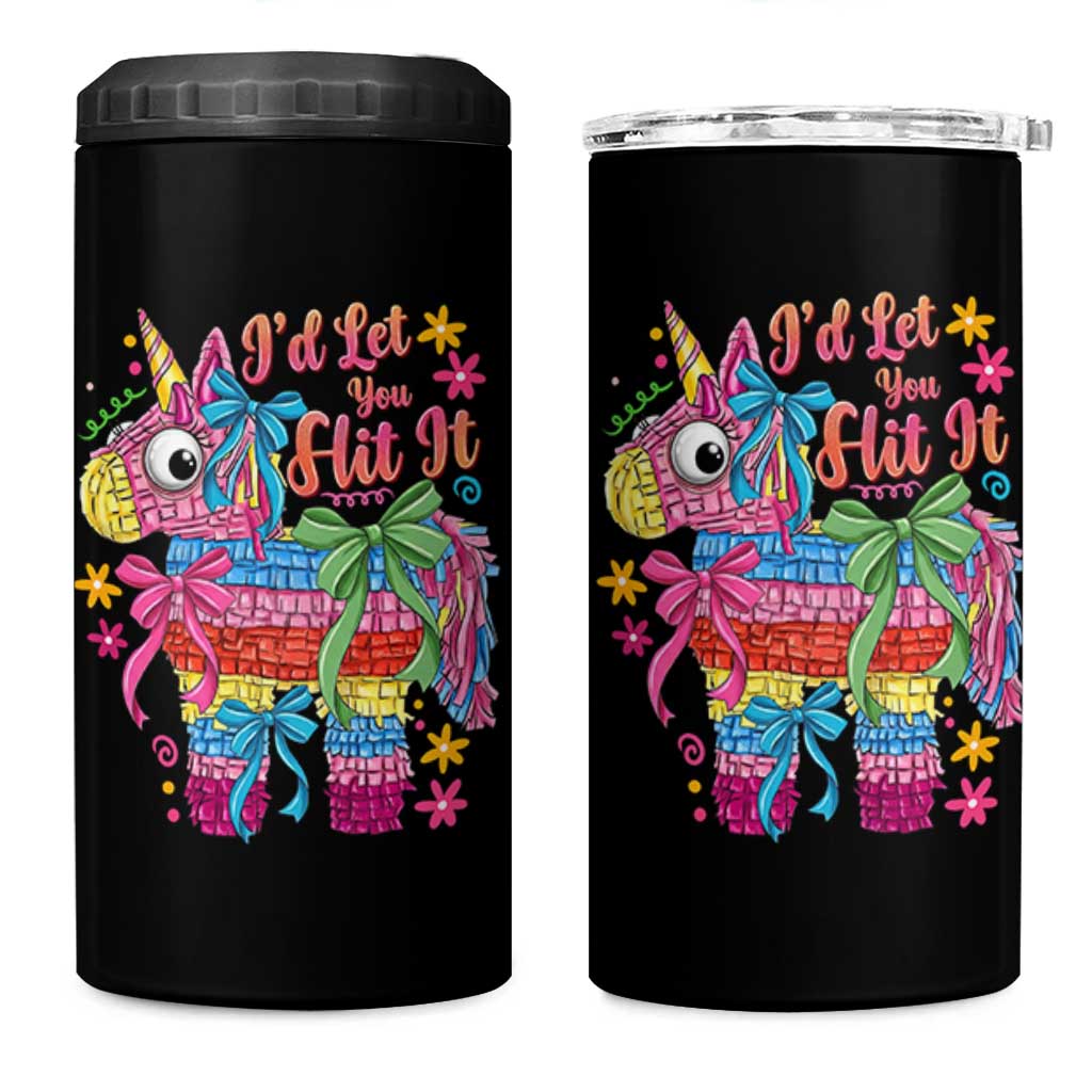 Funny Cinco De Mayo Pinata 4 in 1 Can Cooler Tumbler Id Let You Hit It