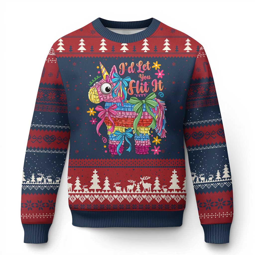 Funny Cinco De Mayo Pinata Ugly Christmas Sweater Id Let You Hit It