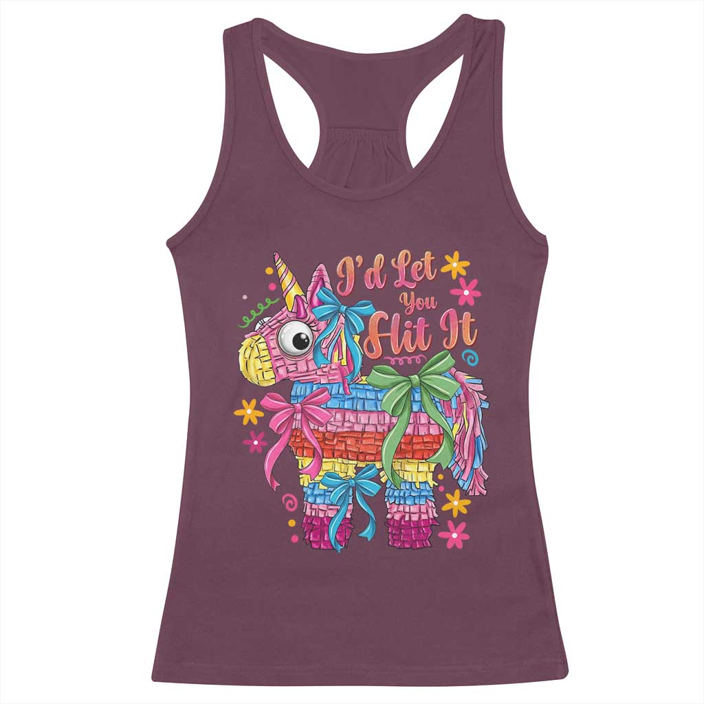 Funny Cinco De Mayo Pinata Racerback Tank Top Id Let You Hit It
