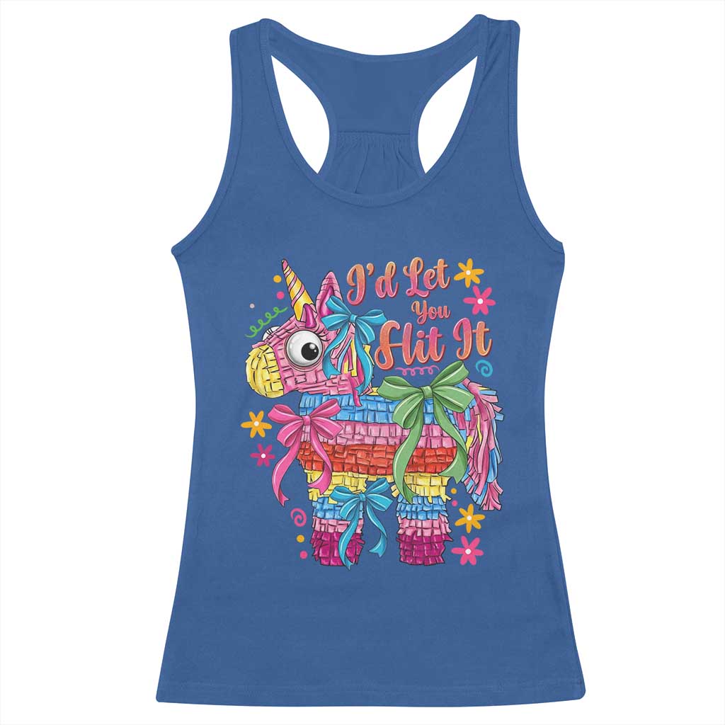 Funny Cinco De Mayo Pinata Racerback Tank Top Id Let You Hit It