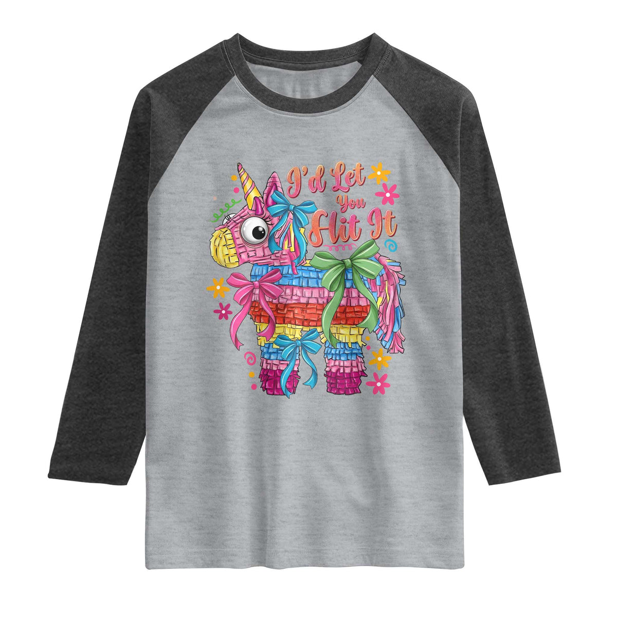 Funny Cinco De Mayo Pinata Raglan Shirt Id Let You Hit It