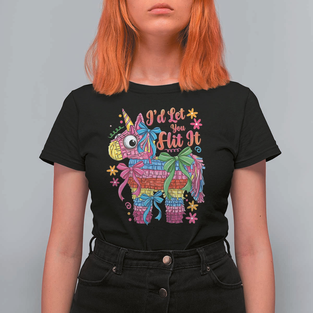 Funny Cinco De Mayo Pinata T Shirt For Women Id Let You Hit It