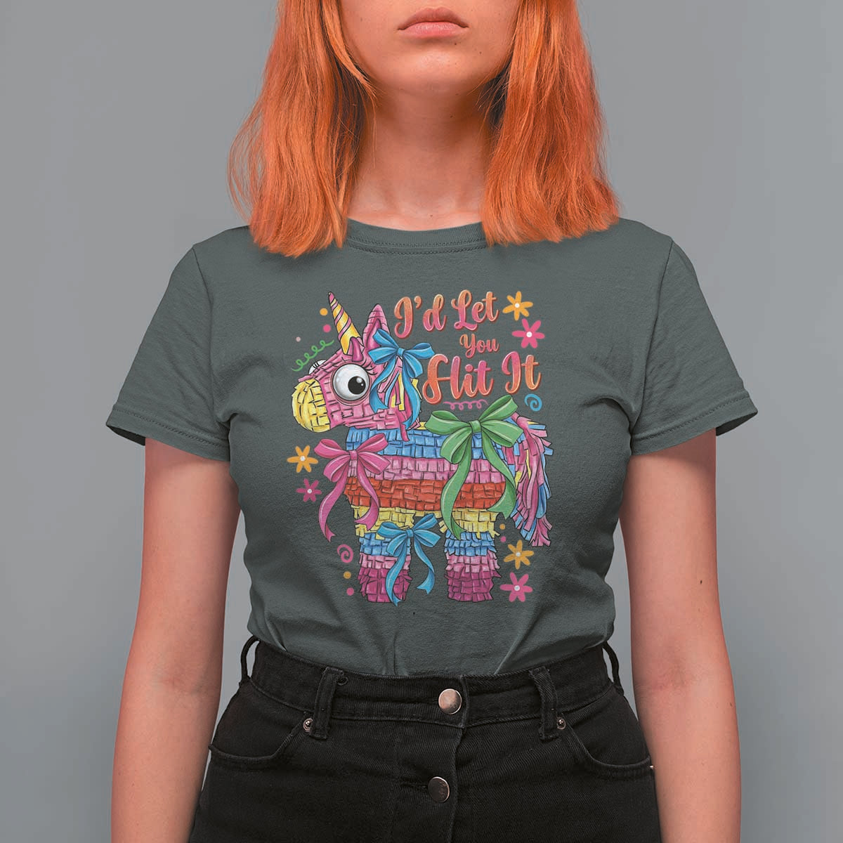 Funny Cinco De Mayo Pinata T Shirt For Women Id Let You Hit It