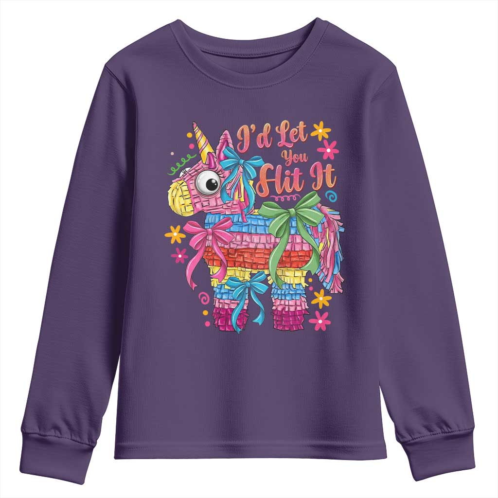 Funny Cinco De Mayo Pinata Youth Sweatshirt Id Let You Hit It