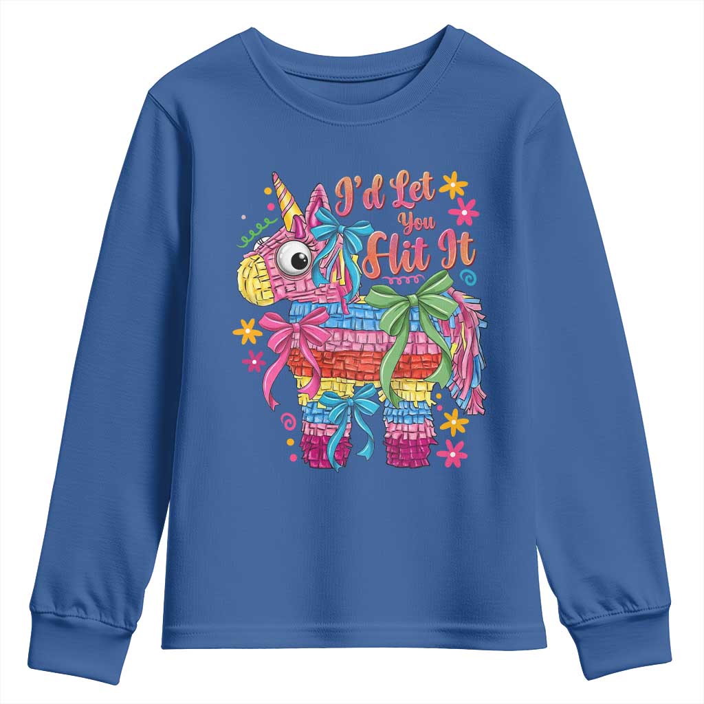 Funny Cinco De Mayo Pinata Youth Sweatshirt Id Let You Hit It