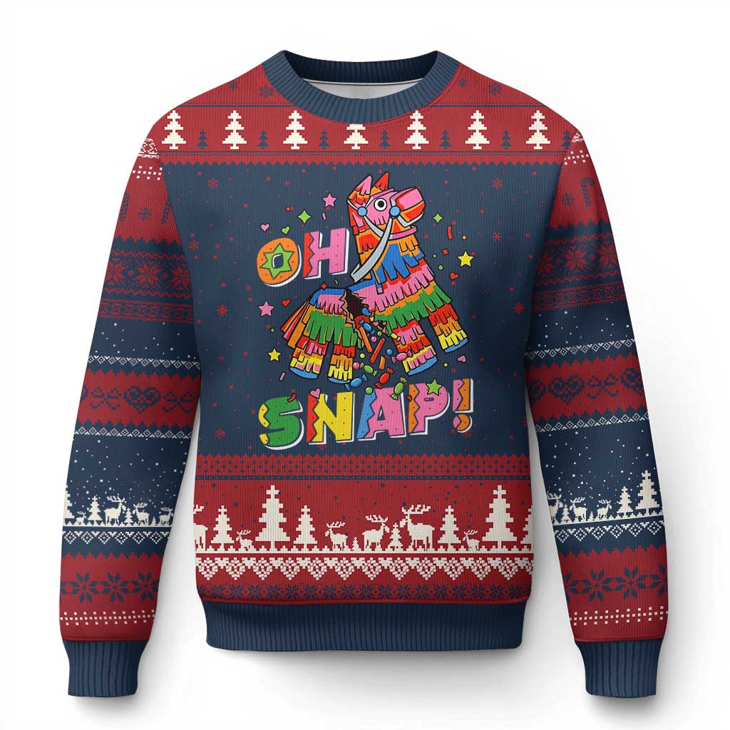 Funny Cinco De Mayo Pinata Candy Party Ugly Christmas Sweater Oh Snap