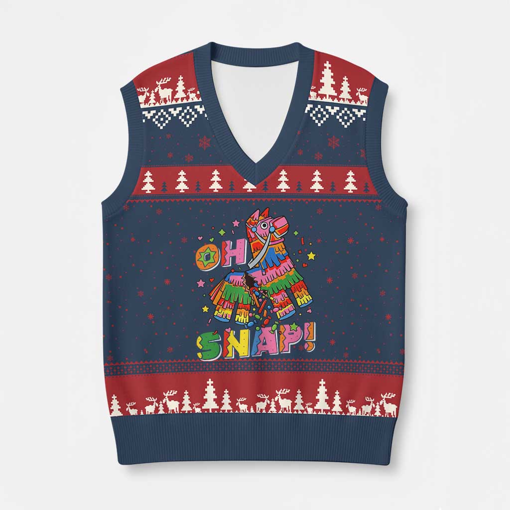 Funny Cinco De Mayo Pinata Candy Party V-Neck Knit Sweater Vest Oh Snap