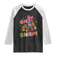 Funny Cinco De Mayo Pinata Candy Party Raglan Shirt Oh Snap