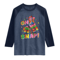 Funny Cinco De Mayo Pinata Candy Party Raglan Shirt Oh Snap