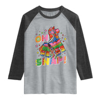 Funny Cinco De Mayo Pinata Candy Party Raglan Shirt Oh Snap