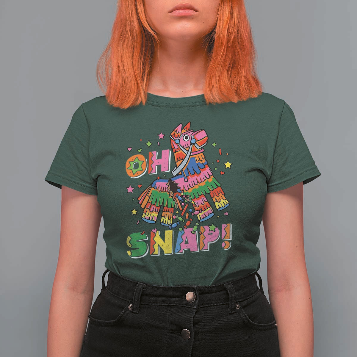 Funny Cinco De Mayo Pinata Candy Party T Shirt For Women Oh Snap