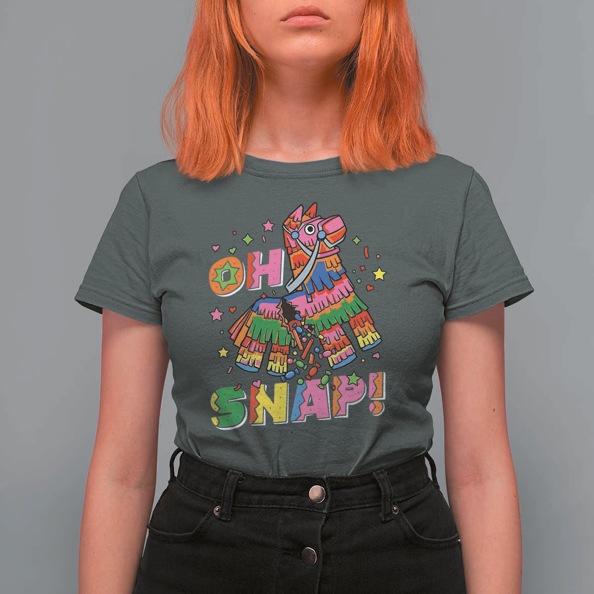 Funny Cinco De Mayo Pinata Candy Party T Shirt For Women Oh Snap
