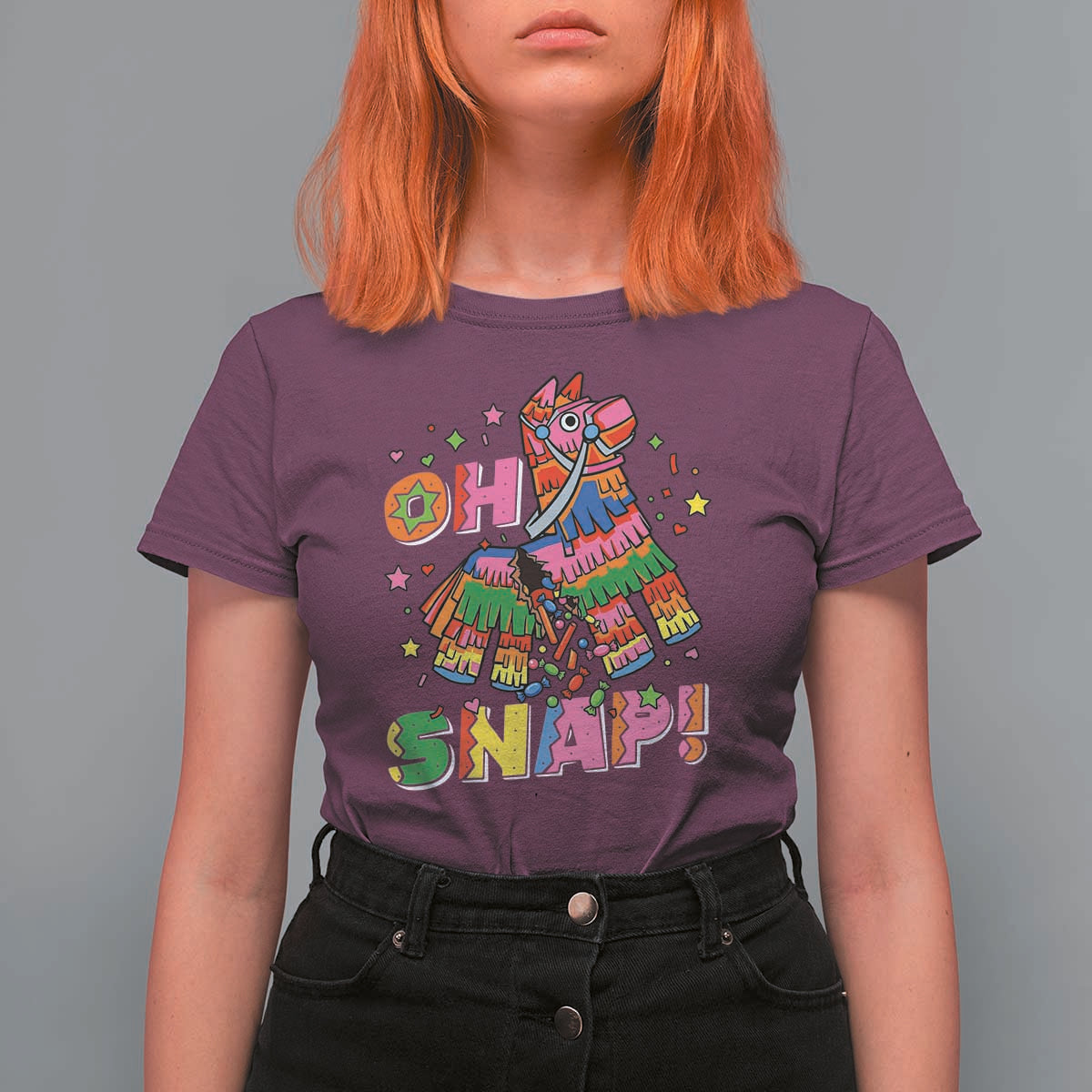 Funny Cinco De Mayo Pinata Candy Party T Shirt For Women Oh Snap