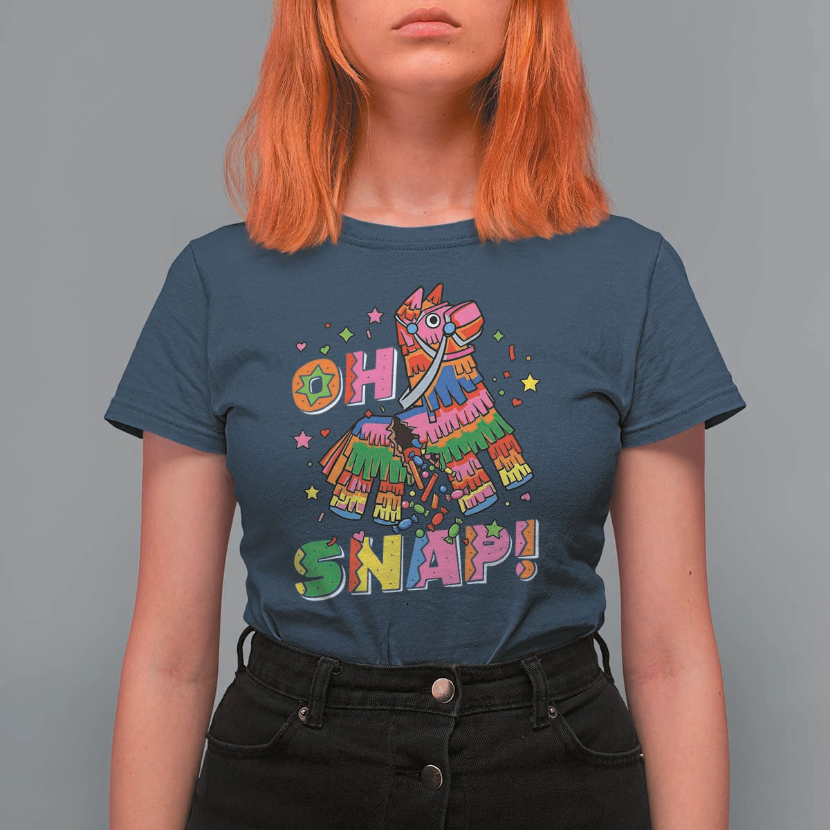Funny Cinco De Mayo Pinata Candy Party T Shirt For Women Oh Snap