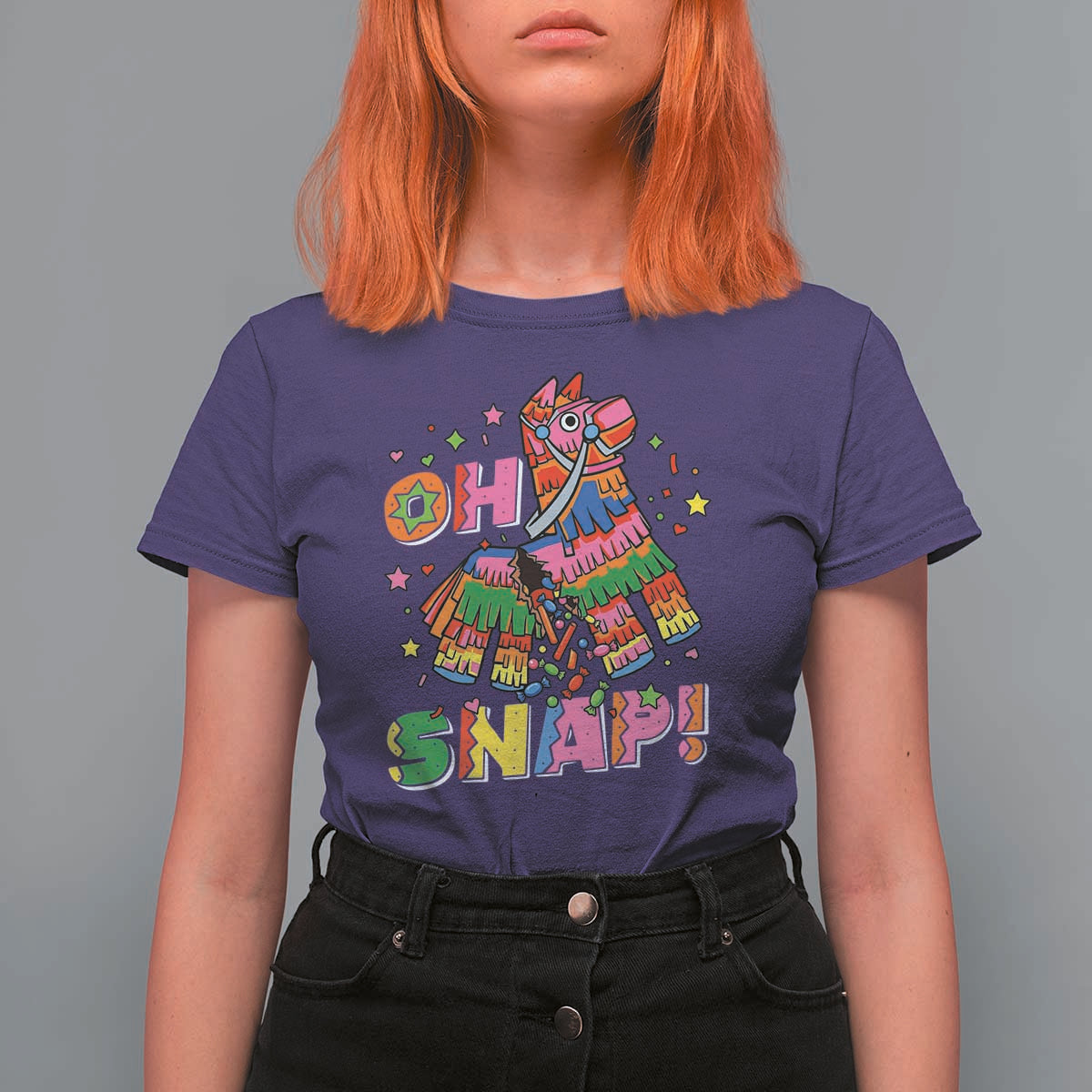 Funny Cinco De Mayo Pinata Candy Party T Shirt For Women Oh Snap