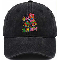 Funny Cinco De Mayo Pinata Candy Party Washed Cotton Baseball Cap Oh Snap