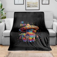 Hilarious Pinata Candy Rainbow Fiesta Party Throw Blanket Oh Snap