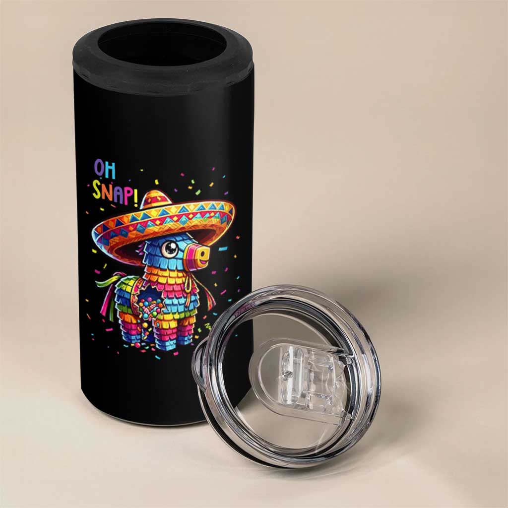 Hilarious Pinata Candy Rainbow Fiesta Party 4 in 1 Can Cooler Tumbler Oh Snap