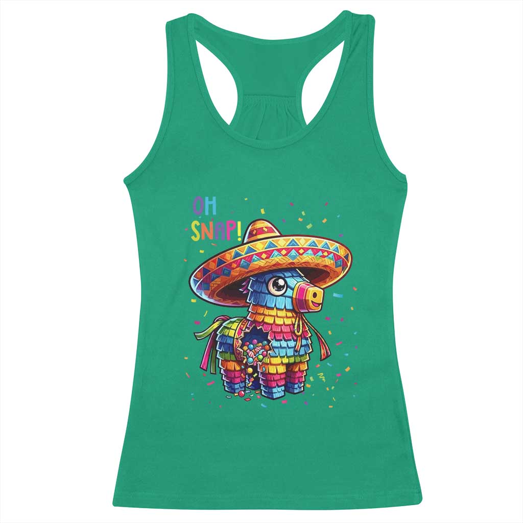 Hilarious Pinata Candy Rainbow Fiesta Party Racerback Tank Top Oh Snap