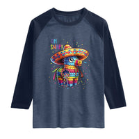 Hilarious Pinata Candy Rainbow Fiesta Party Raglan Shirt Oh Snap