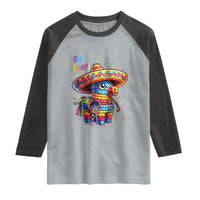 Hilarious Pinata Candy Rainbow Fiesta Party Raglan Shirt Oh Snap