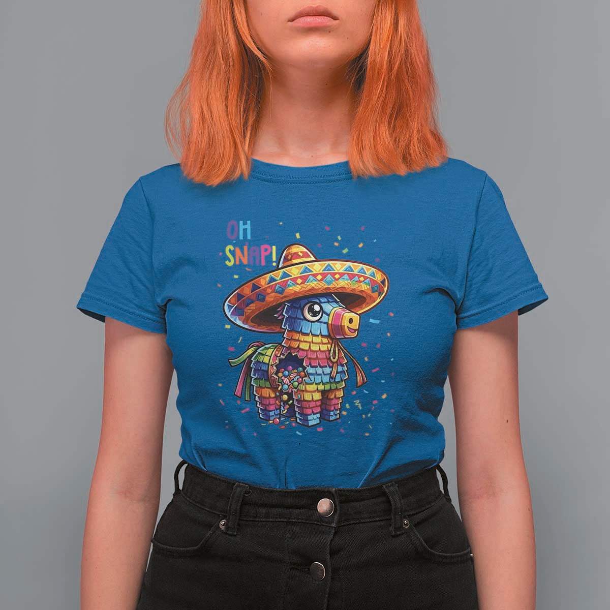 Hilarious Pinata Candy Rainbow Fiesta Party T Shirt For Women Oh Snap