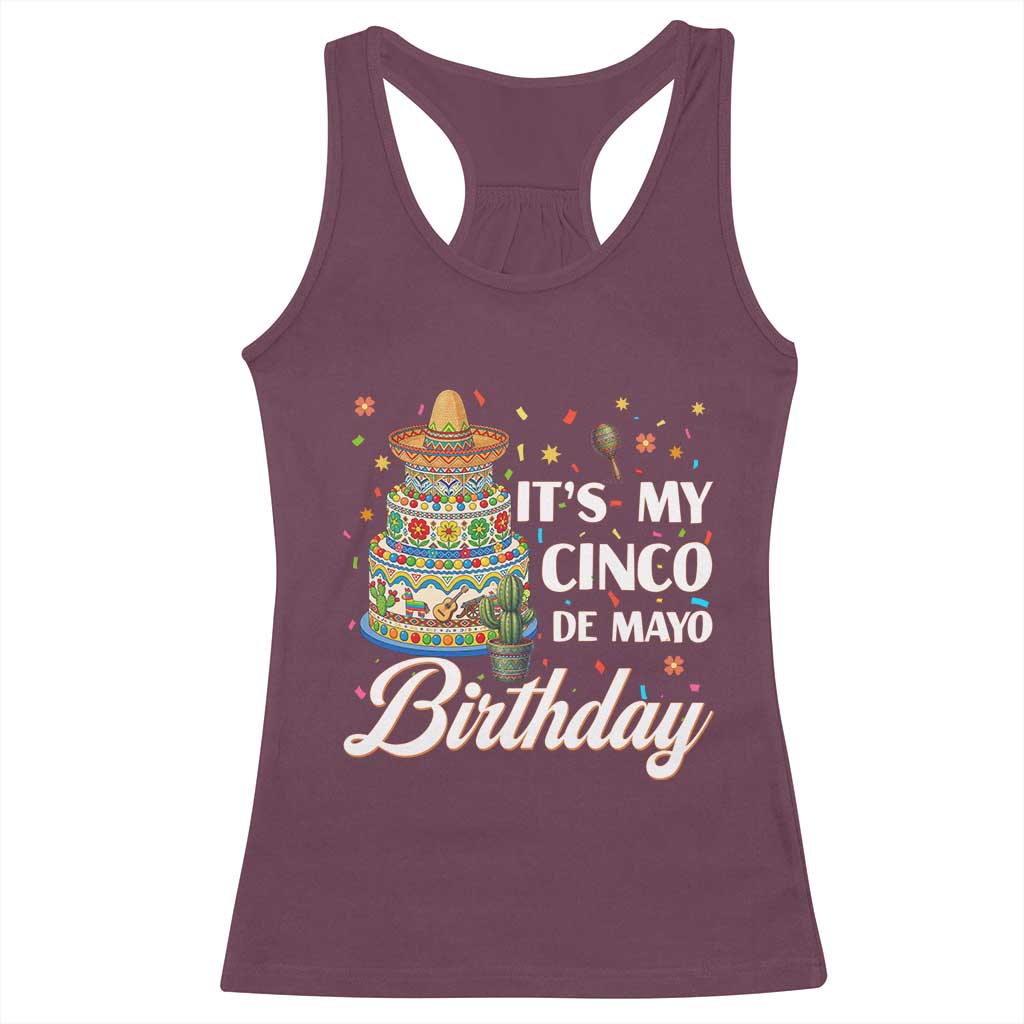 Funny Cinco De Mayo Birthday Racerback Tank Top Mexican Fiesta Theme Party