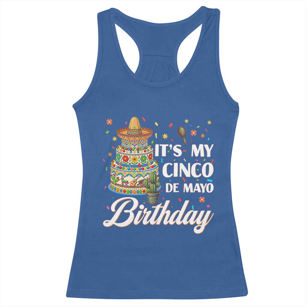Funny Cinco De Mayo Birthday Racerback Tank Top Mexican Fiesta Theme Party