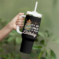 Funny Cinco De Mayo Birthday Tumbler With Handle Mexican Fiesta Theme Party