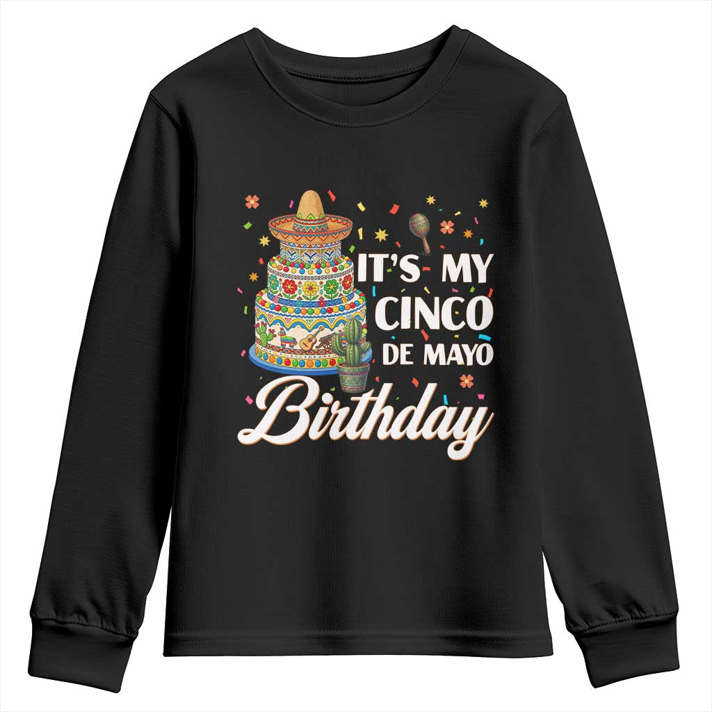 Funny Cinco De Mayo Birthday Youth Sweatshirt Mexican Fiesta Theme Party