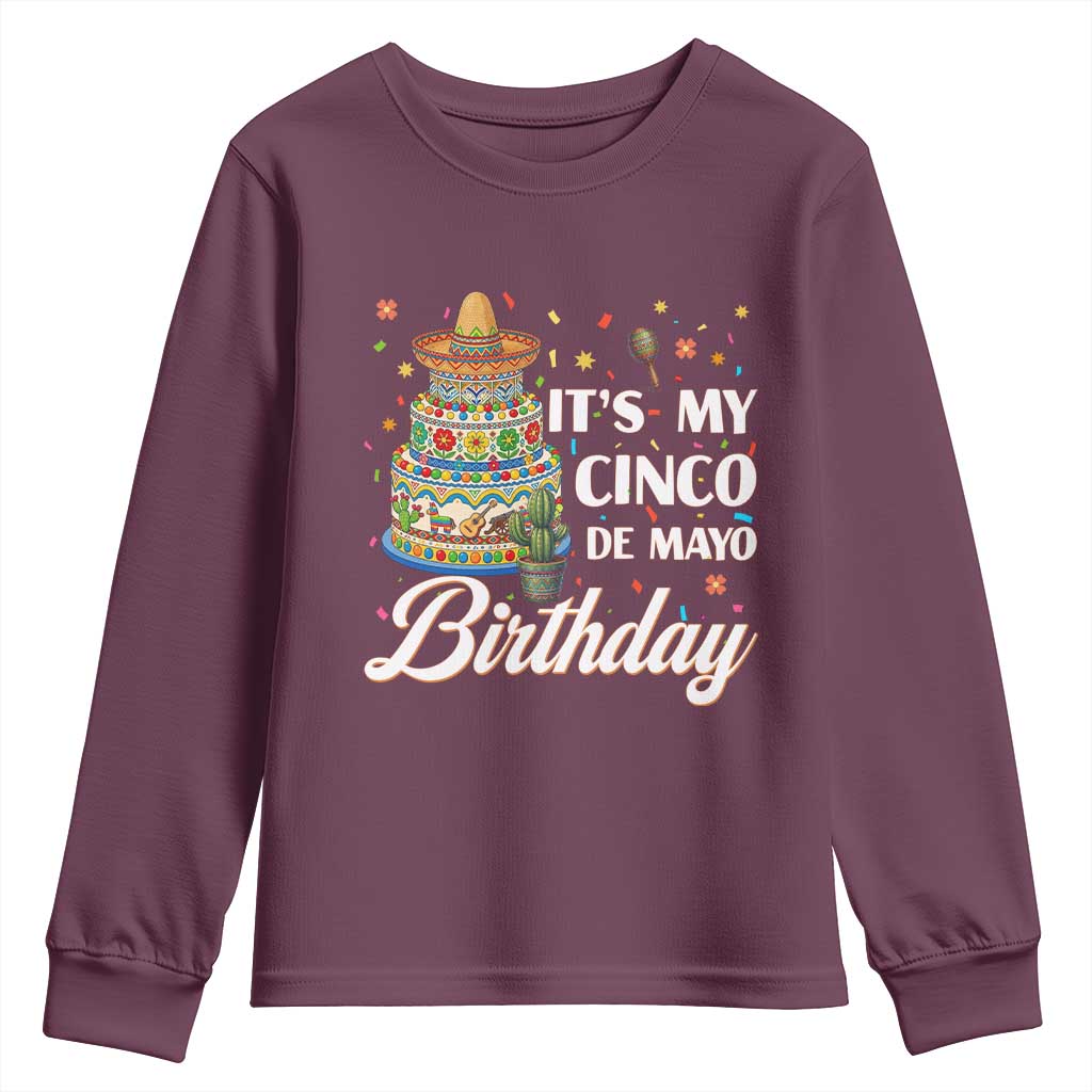 Funny Cinco De Mayo Birthday Youth Sweatshirt Mexican Fiesta Theme Party