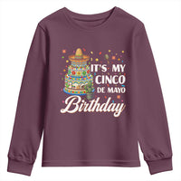 Funny Cinco De Mayo Birthday Youth Sweatshirt Mexican Fiesta Theme Party