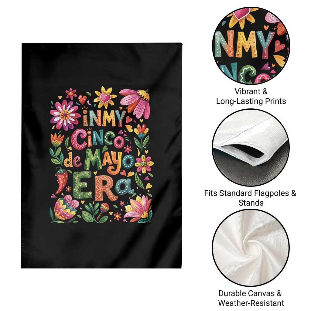 Trendy Floral Fiesta Celebration Garden Flag In My Cinco De Mayo Era