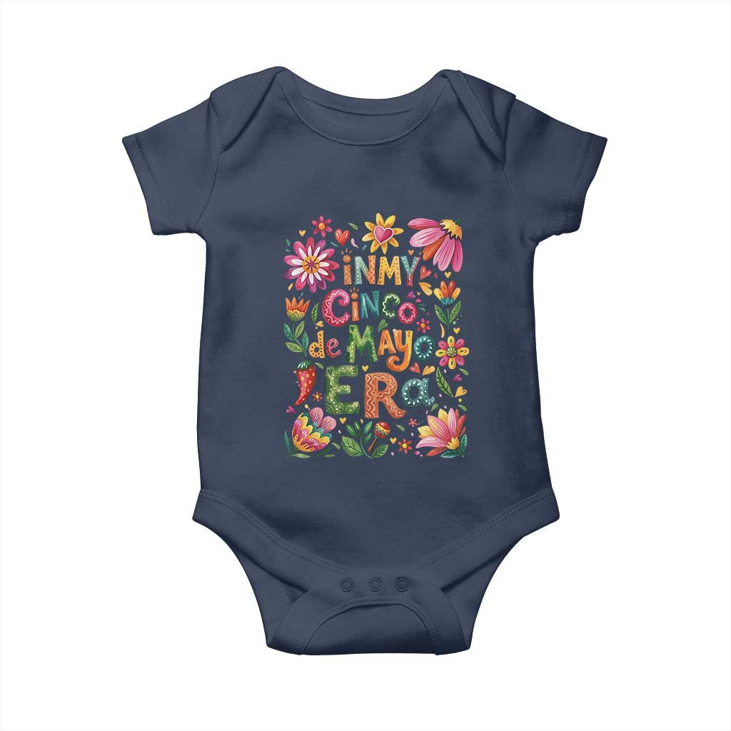 Trendy Floral Fiesta Celebration Baby Onesie In My Cinco De Mayo Era