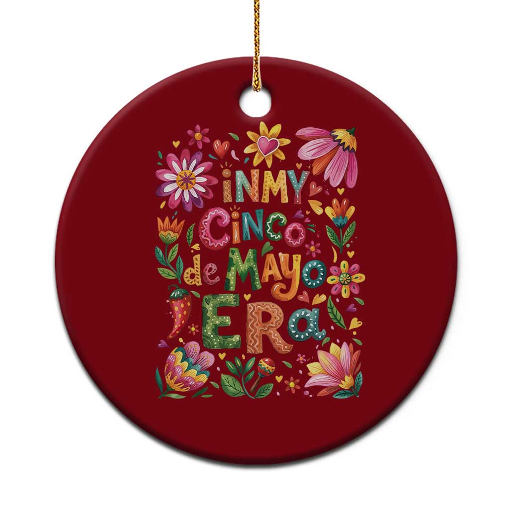 Trendy Floral Fiesta Celebration Ceramic Ornament In My Cinco De Mayo Era