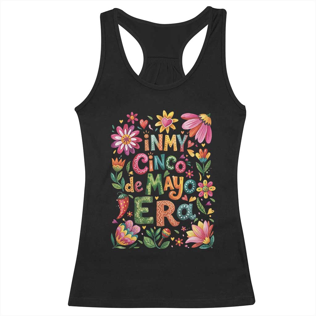 Trendy Floral Fiesta Celebration Racerback Tank Top In My Cinco De Mayo Era