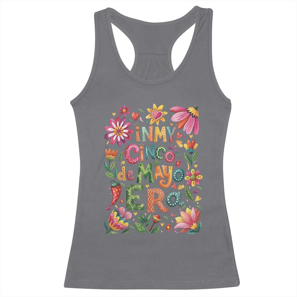 Trendy Floral Fiesta Celebration Racerback Tank Top In My Cinco De Mayo Era