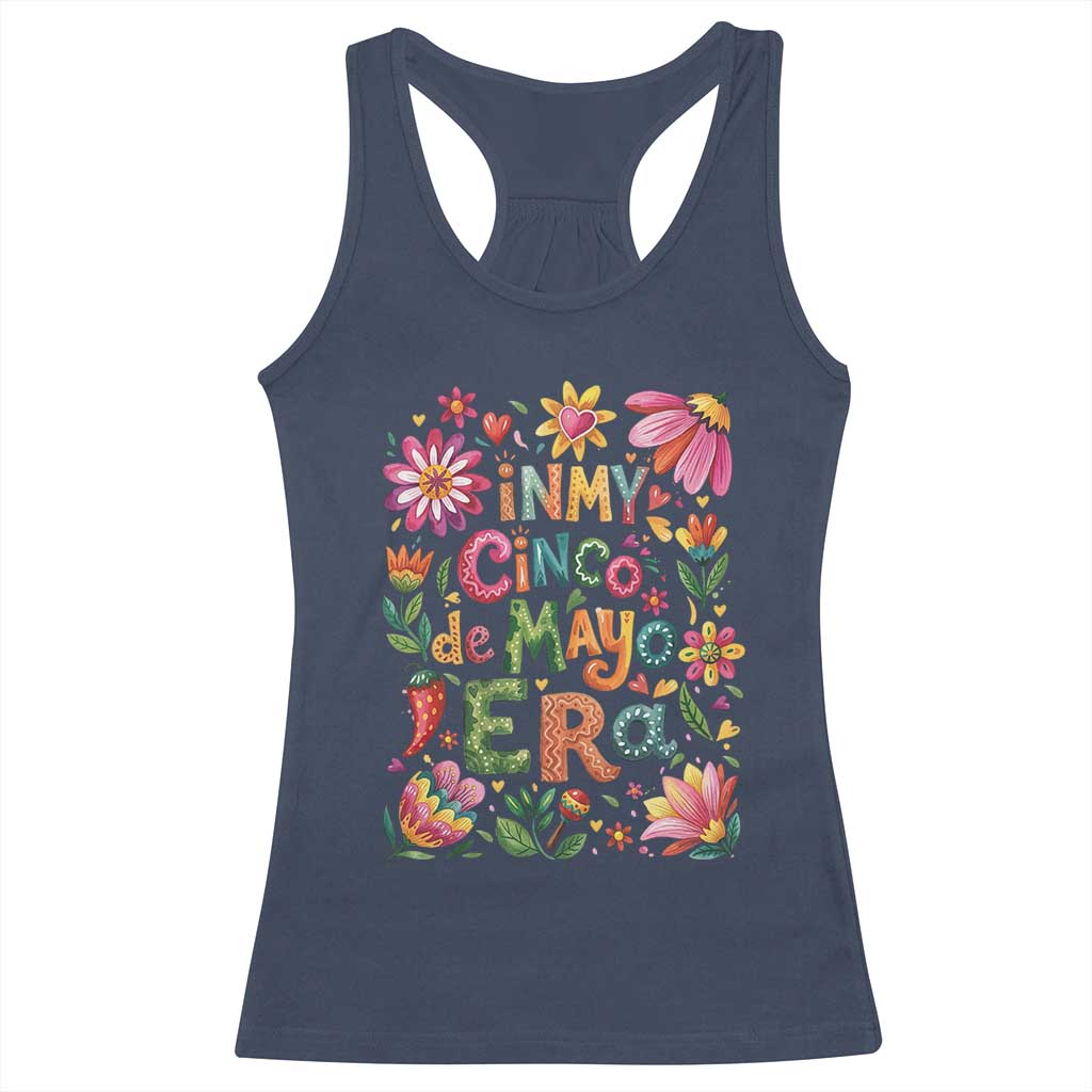 Trendy Floral Fiesta Celebration Racerback Tank Top In My Cinco De Mayo Era