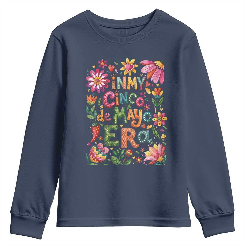 Trendy Floral Fiesta Celebration Youth Sweatshirt In My Cinco De Mayo Era